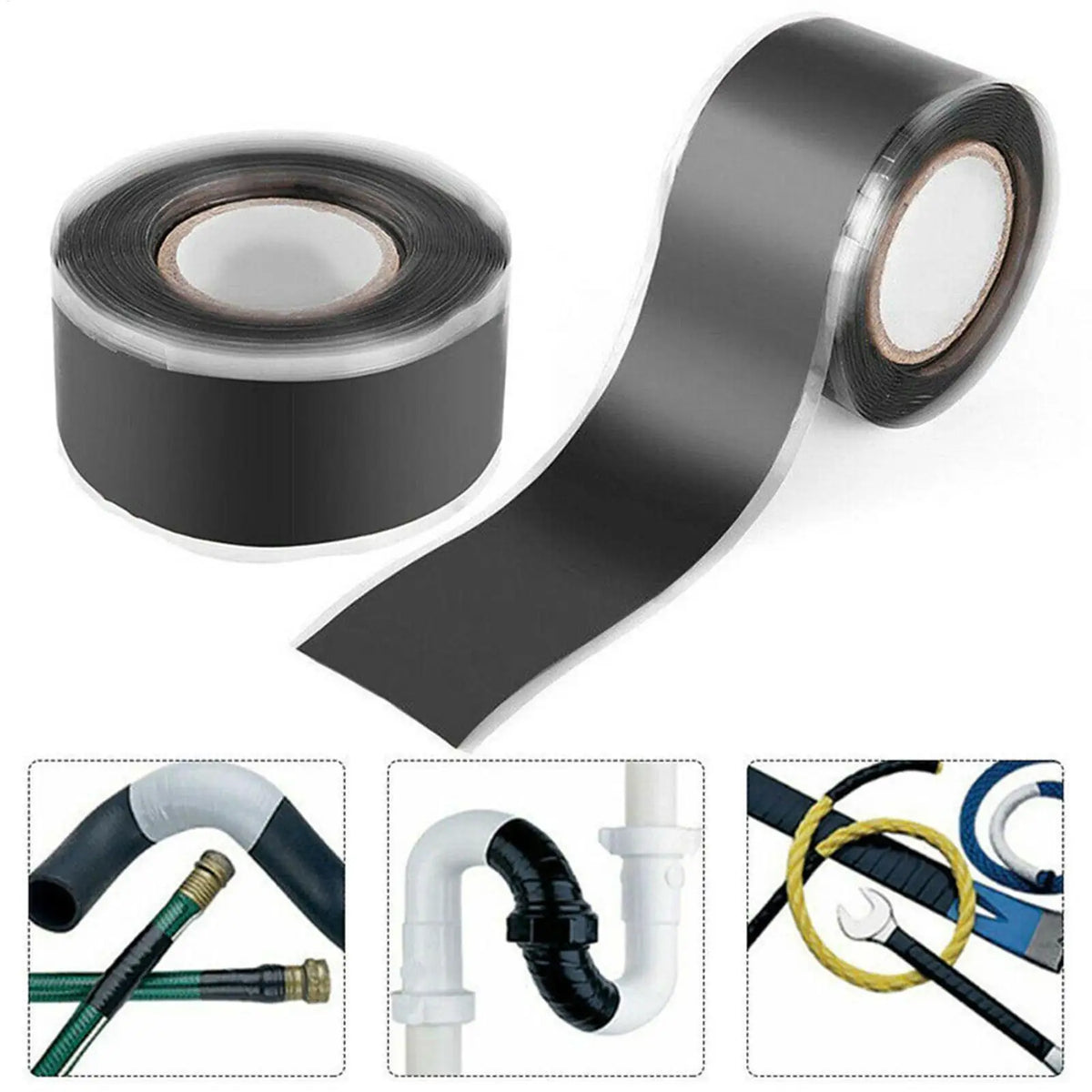 Silicone Self-Fusing Waterproof Repair Tape – Pipe, Wire, Hose Silicone Repair Tape Babs