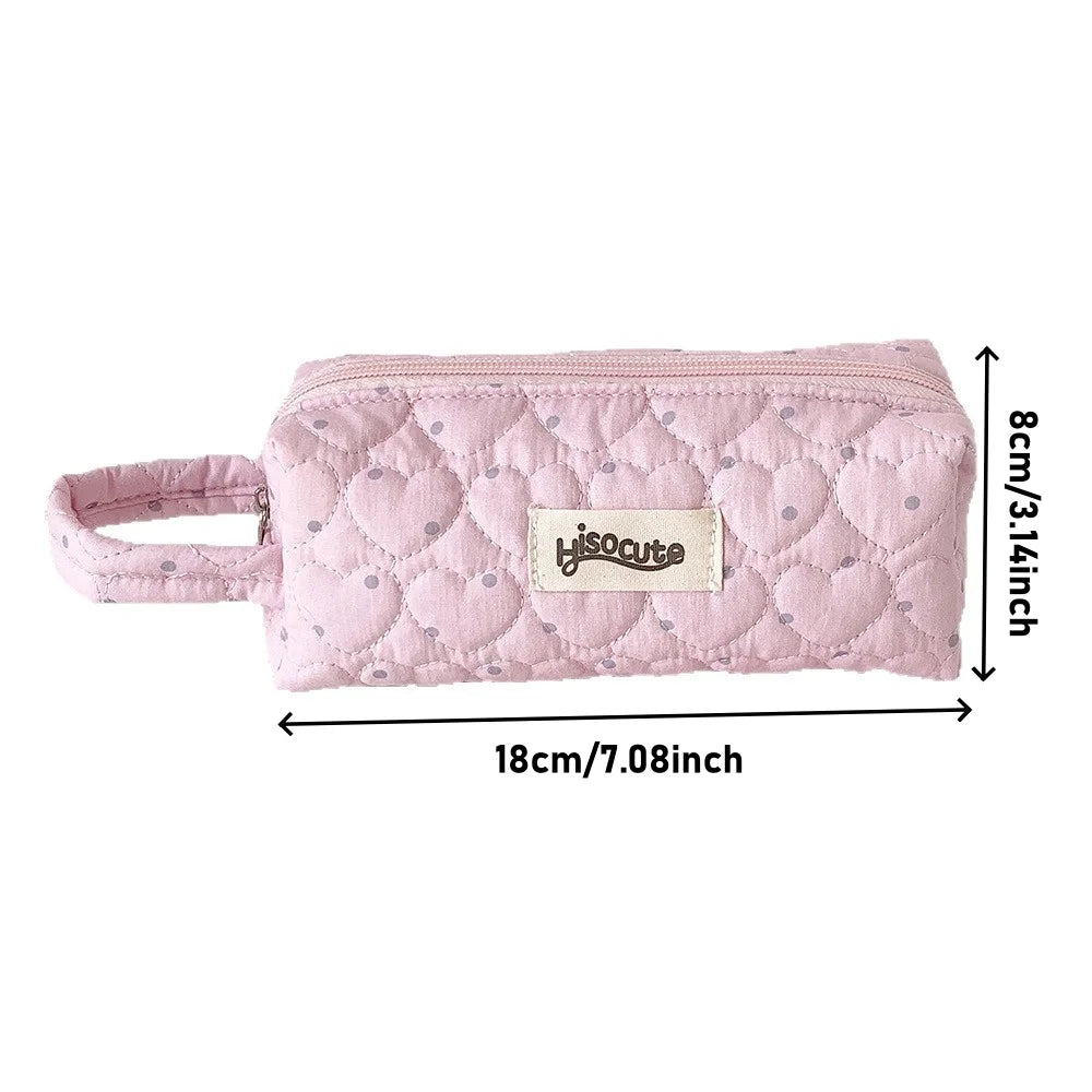 Polka Dot Cosmetic Bag – Travel Toiletry & Pencil Case Pouch Cosmetic Toiletry Bag Babs