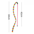 Interactive Cat Teaser Wand – Colorful Plush Feather Rod Toy Cat Teaser Wand Babs B