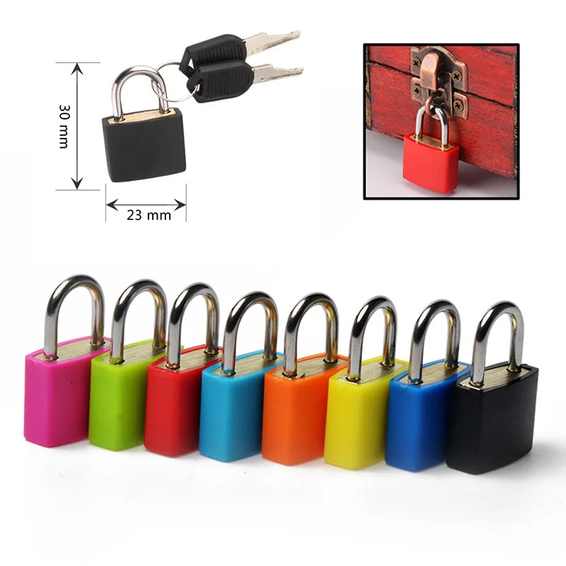 Mini Steel Keyed Padlock – Travel Luggage & Diary Lock, 2 Keys Keyed Padlock Babs