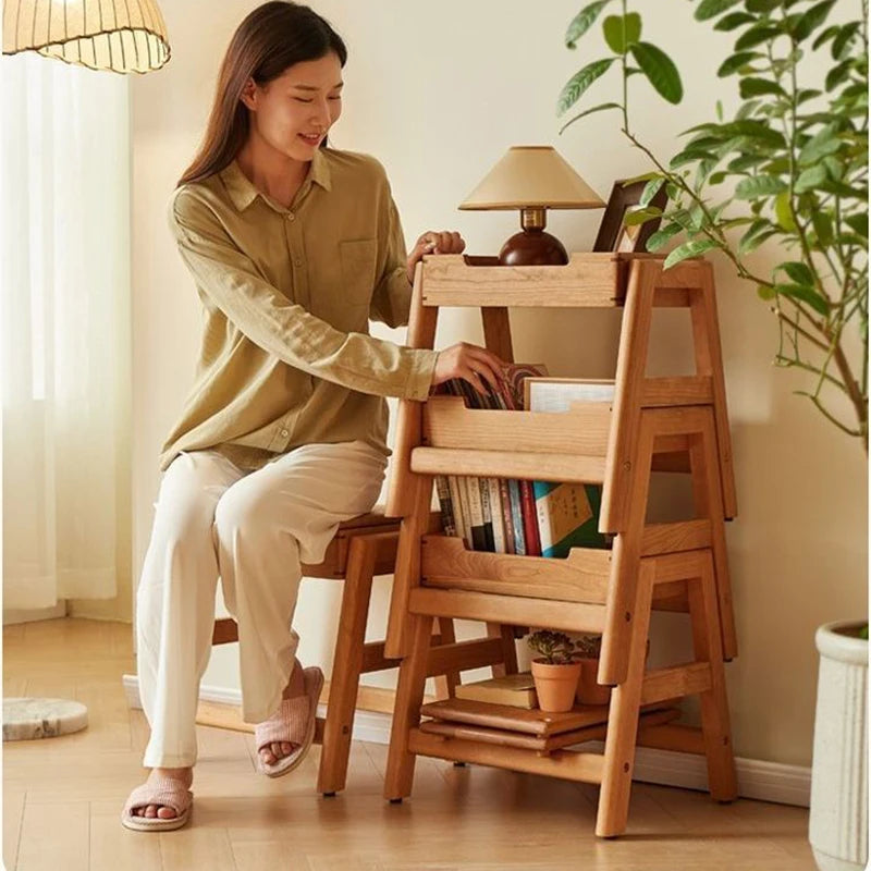 Nordic Wooden Ottoman Stool – Rectangular Footrest & Shoe Bench Wooden Ottoman Stool Babs
