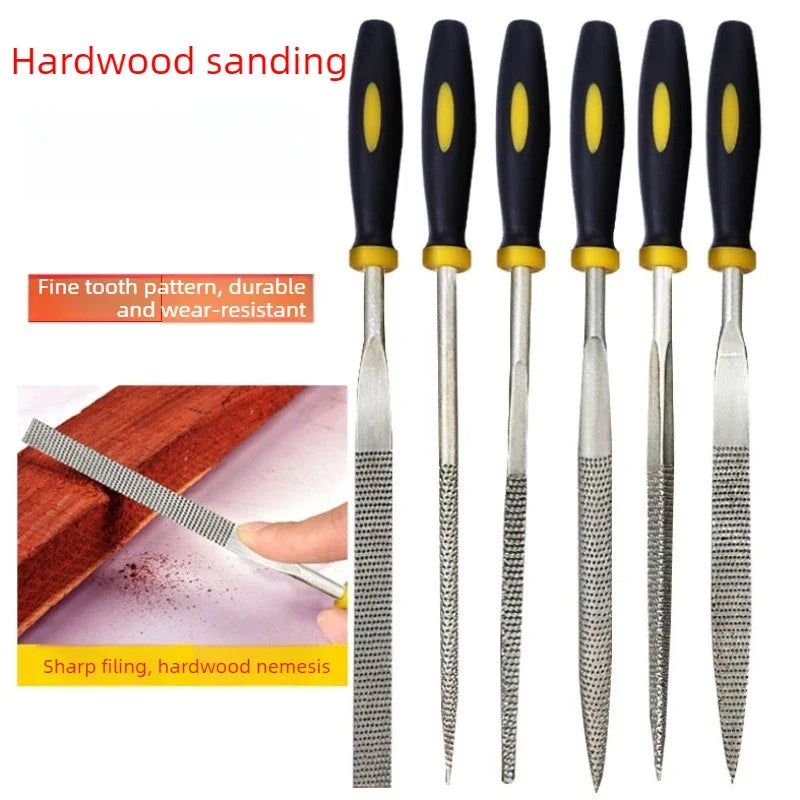 6-Piece Needle File Set – High-Carbon Steel, 140mm Files Needle File Set Babs