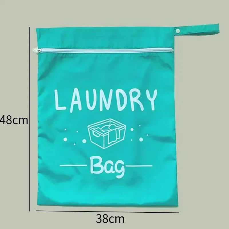 Waterproof Zippered Laundry Bag – Reusable Travel Wet Bag Waterproof Laundry Bag Babs Green