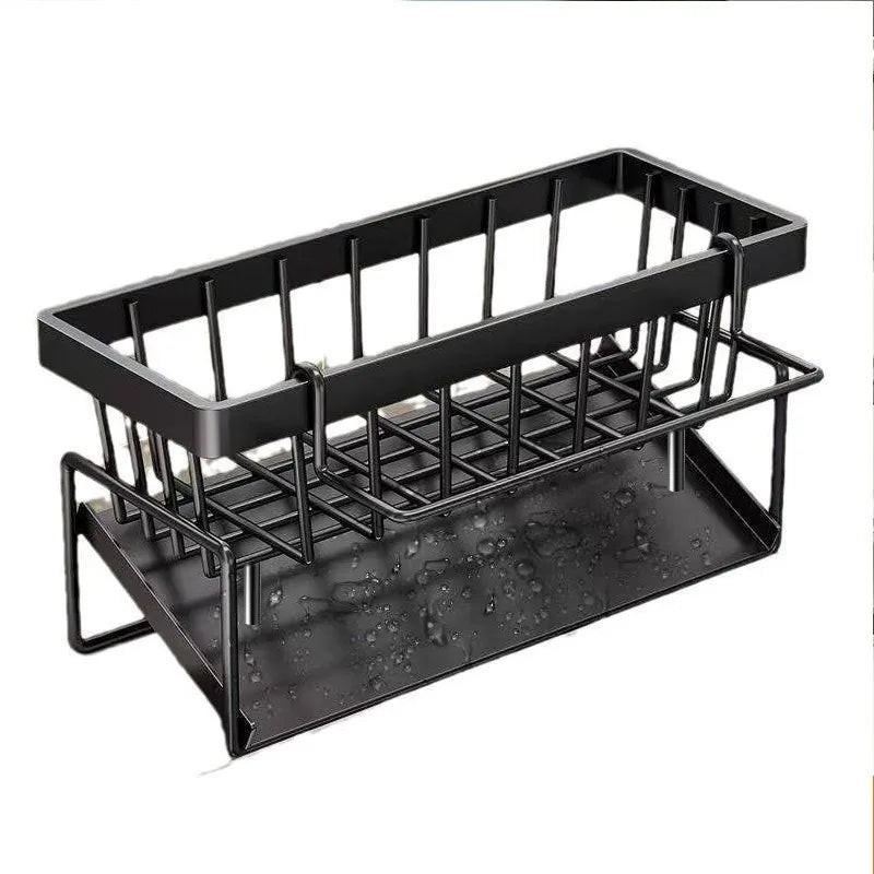 Kitchen Sponge Holder Sink Organizer Drain Rack with Hook Sink Organizer Babs