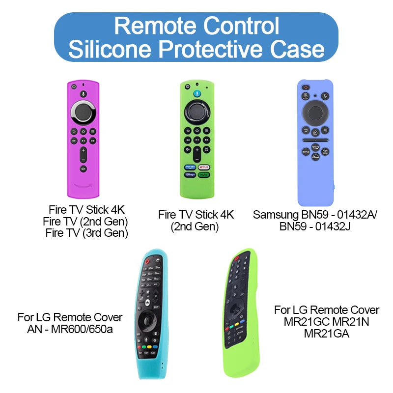 Silicone TV Remote Cover Protector for Samsung & LG Remote Control Cover Babs