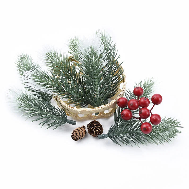 30/60Pcs Artificial Pine Needle Picks – Christmas DIY Craft Decor Christmas Craft Picks Babs