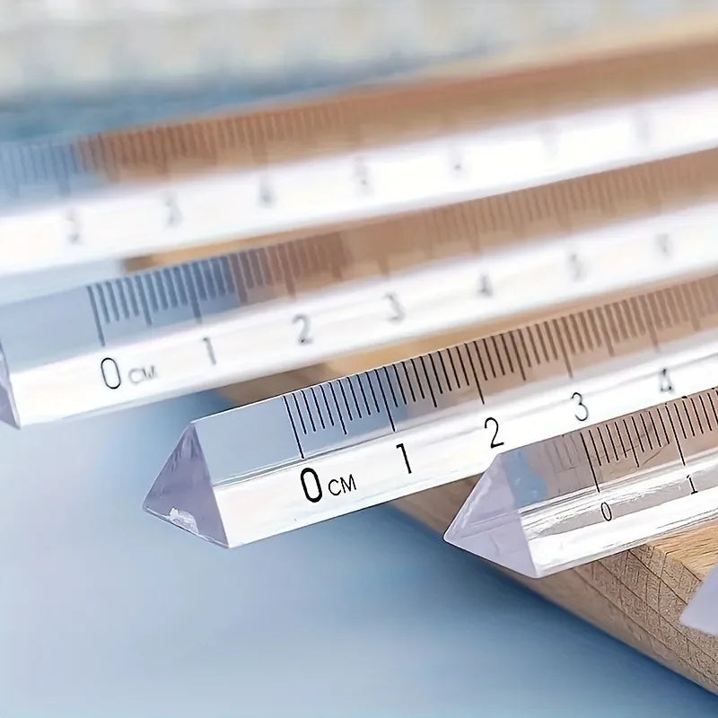 Transparent Triangular Scale Ruler – Drafting & Drawing Template Triangular Scale Ruler Babs