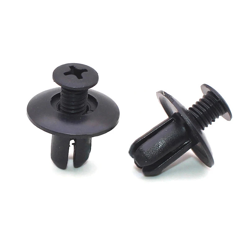 100PCS 8mm Plastic Rivets Car Bumper Fender Fastener Clips Car Fastener Clips Babs