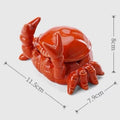 Ceramic Crab Ashtray with Cover | Chinese Tea Pet Decor Decorative Ashtray Babs A