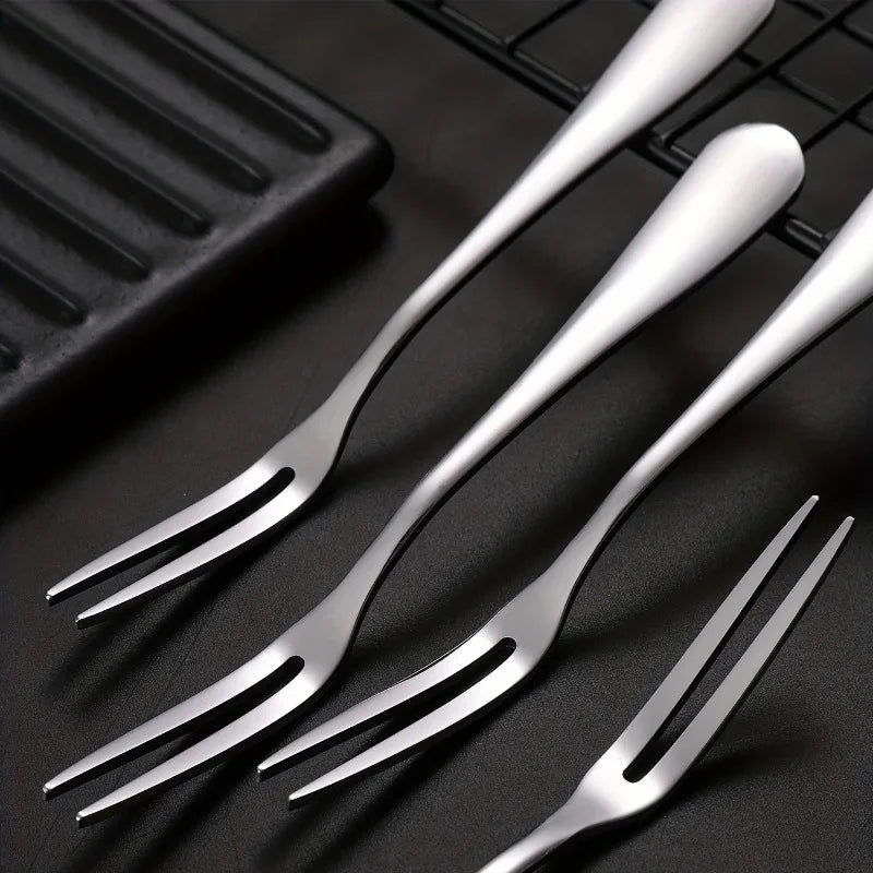 Stainless Steel Fruit Forks – Reusable Decorative Salad Forks Fruit Fork Set Babs