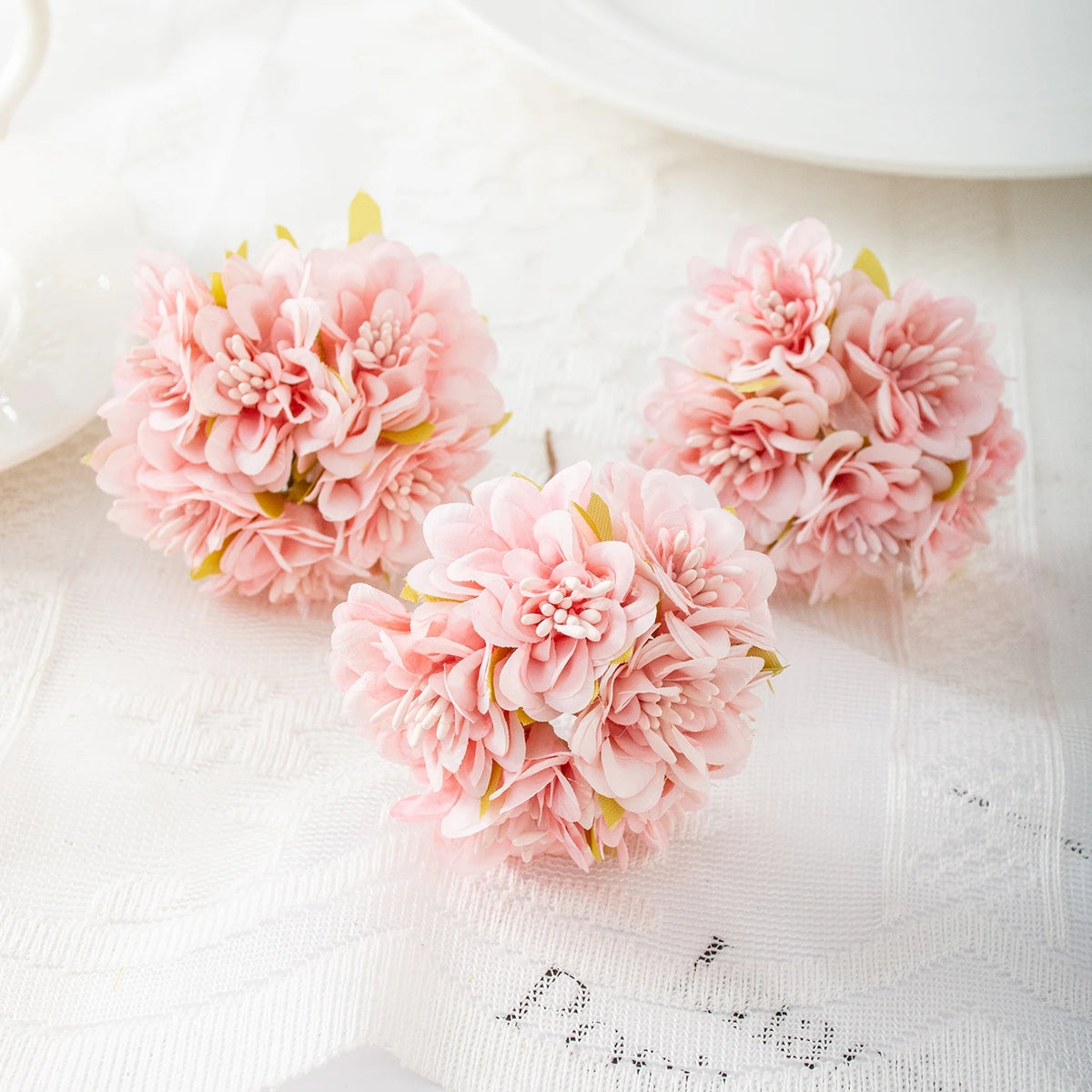Silk Rose Artificial Flower Mini Bouquet – Wedding & Home Décor Artificial Flower Bouquet Babs