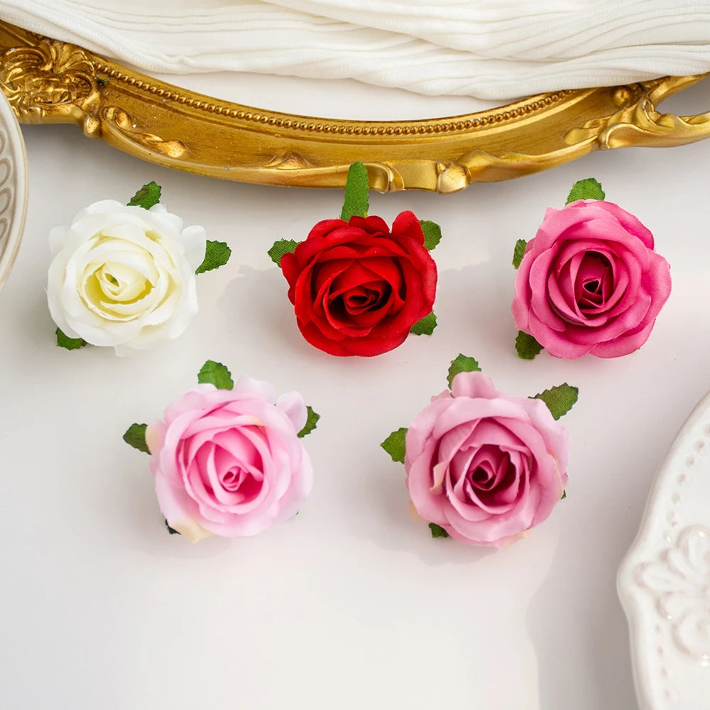 Silk Rose Heads 20/40pcs – Wedding, Wreath & DIY Decor Artificial Silk Flowers Babs MULTI 40 pcs