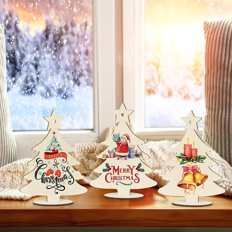 DIY Unfinished Wood Christmas Tree Ornaments – Kids Craft Set DIY Craft Ornament Kit Babs