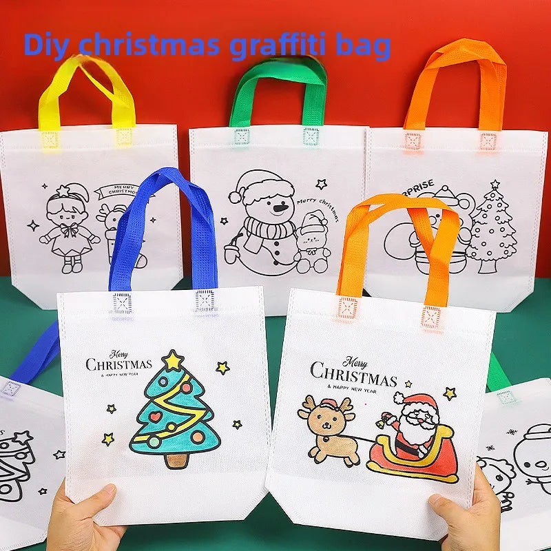 Kids DIY Coloring Graffiti Bag with Markers – Creative Gift Kids Craft Gift Set Babs