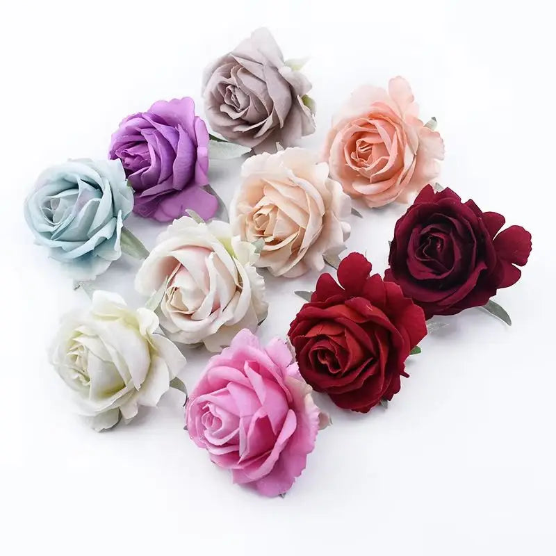 Silk Rose Heads Artificial Flowers – Wedding & Home Décor Artificial Silk Flowers Babs