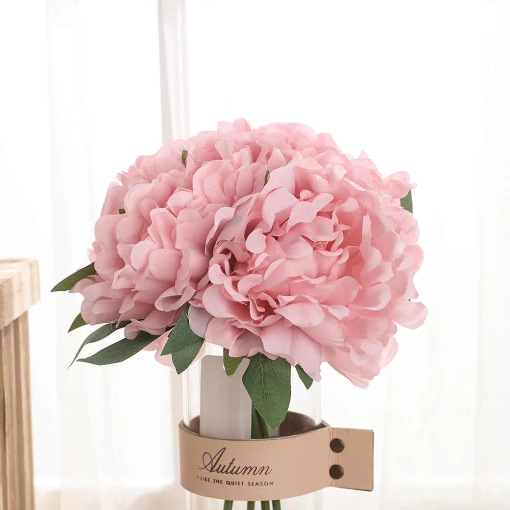5-Pack Silk Peony Artificial Flowers – Wedding & Home Decor Artificial Flower Bouquet Babs