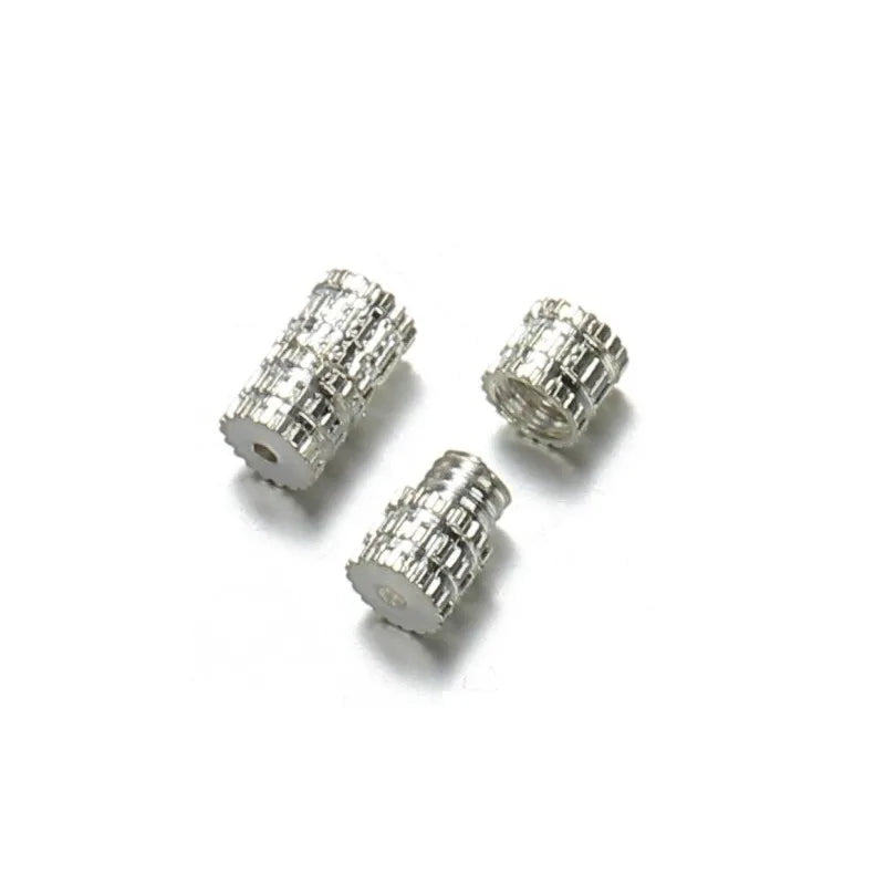 100pcs Cylinder Screw Clasps Buckles for DIY Jewelry Making Jewelry Clasps Babs Silver