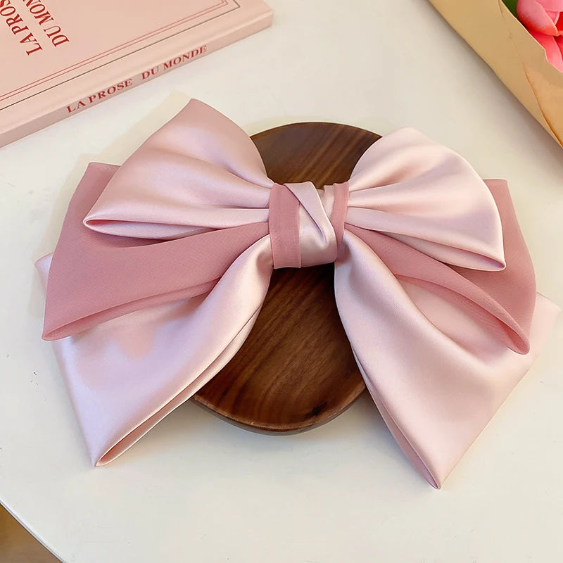 Sweet Satin Bow Hair Clips – Bowknot Barrettes for Women & Girls Bow Hair Barrettes Babs