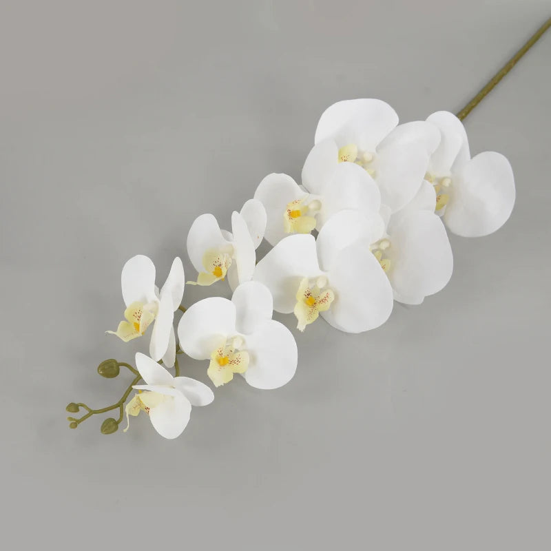 9-Head 100cm Artificial Moth Orchid Stem – Real Touch Fake Flowers Artificial Flower Stem Babs