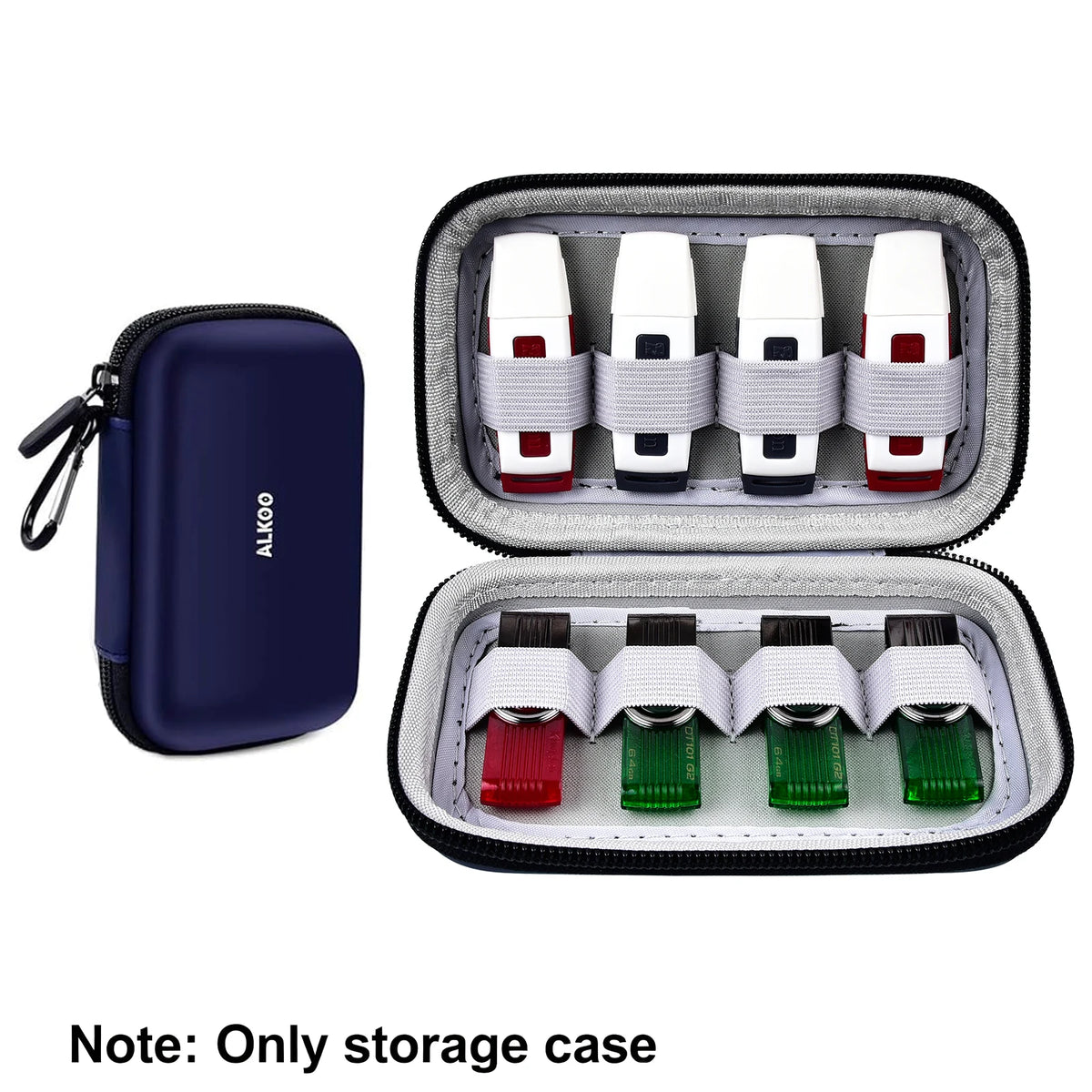 USB Flash Drive Case – 8-Slot Hard Organizer for Thumb Drives USB Drive Organizer Case Babs