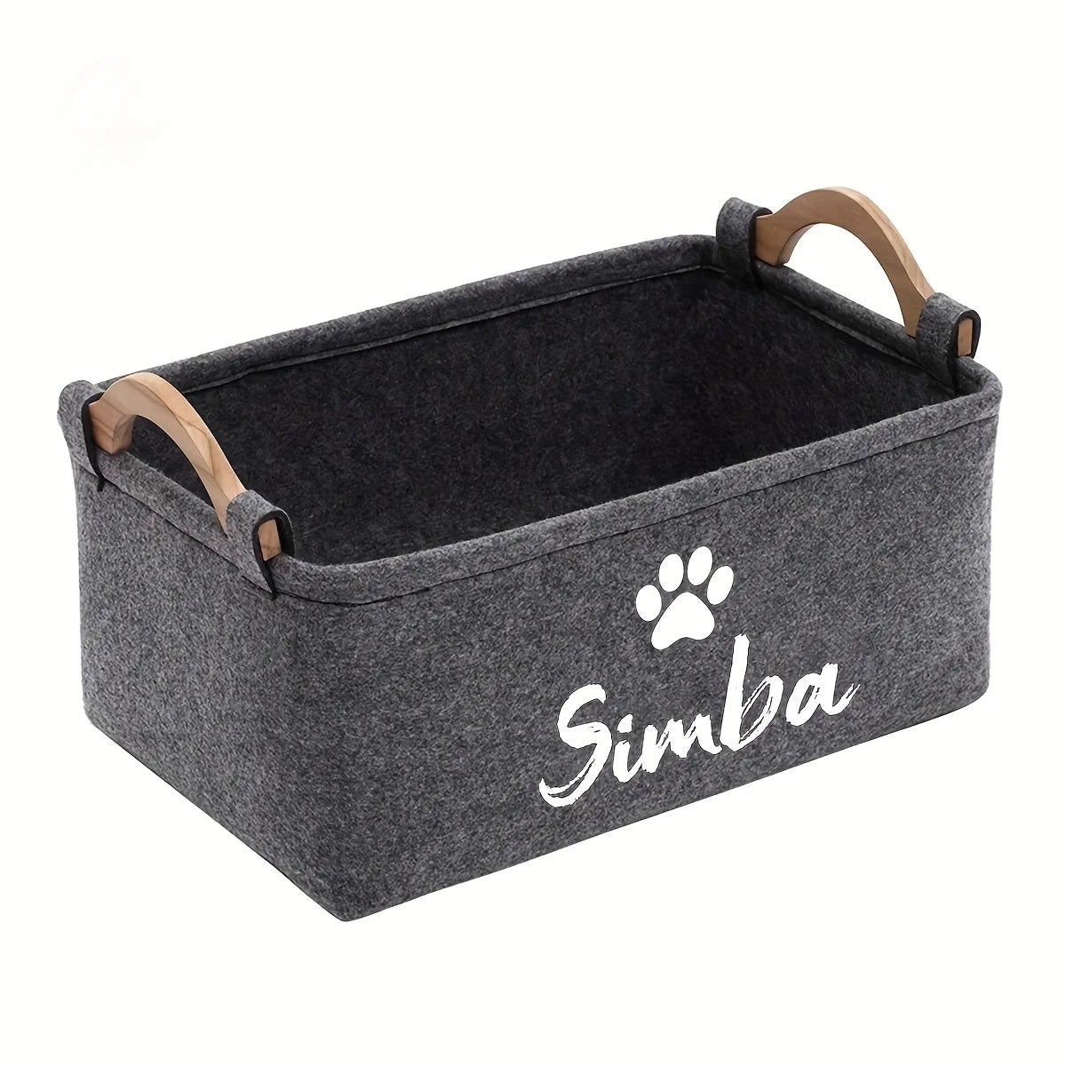 Foldable Pet Toy Storage Basket – Dog Toys & Clothing Pet Storage Basket Babs GRAY