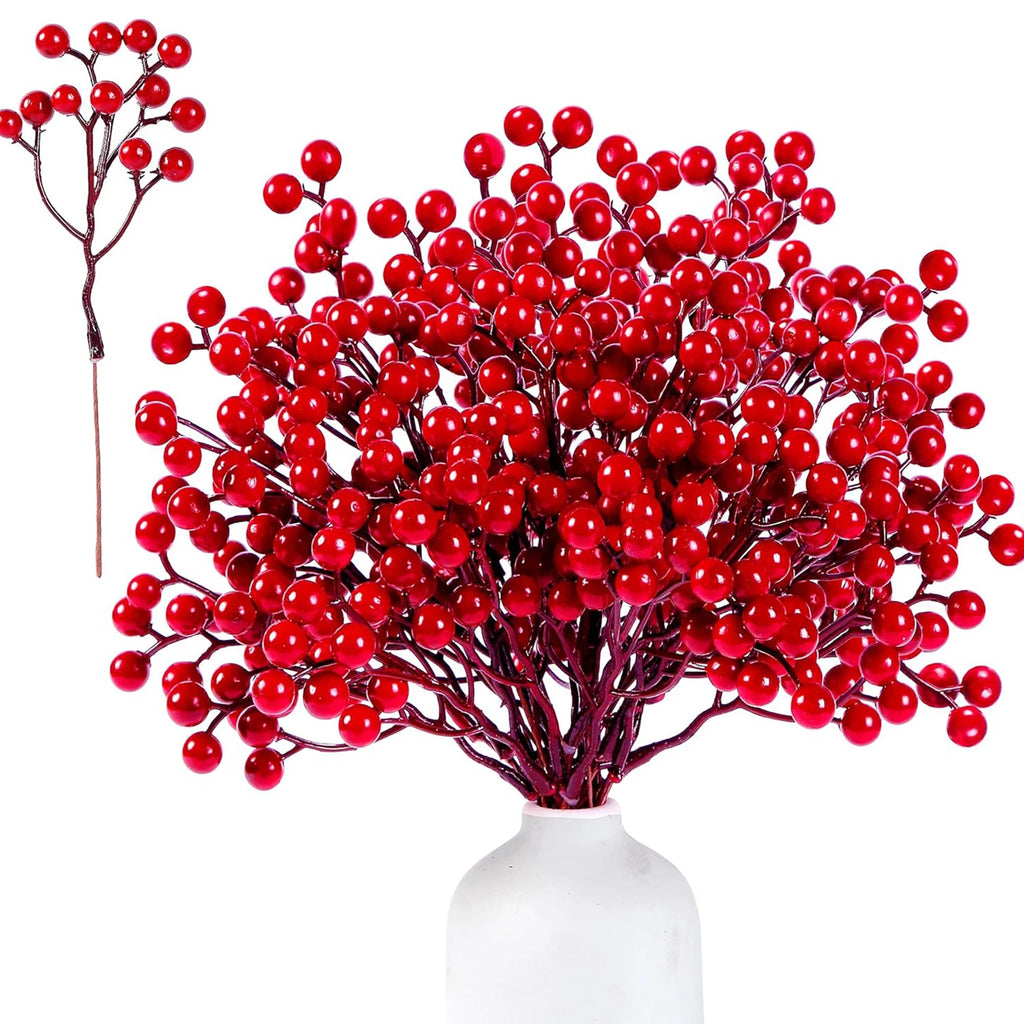 Artificial Holly Berry Branches for Christmas & Wedding Décor Artificial Floral Picks Babs