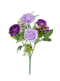 Artificial Silk Hydrangea Rose Bouquet – Wedding & Home Décor Artificial Flower Bouquet Babs PURPLE 1 pc