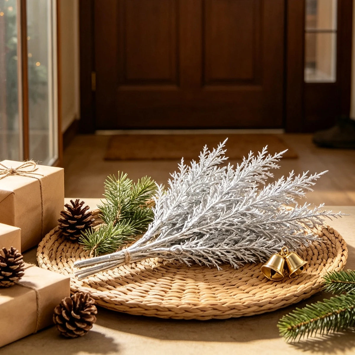Artificial Gold & Silver Sprigs – Christmas Wreath & Vase Filler Artificial Decorative Sprigs Babs