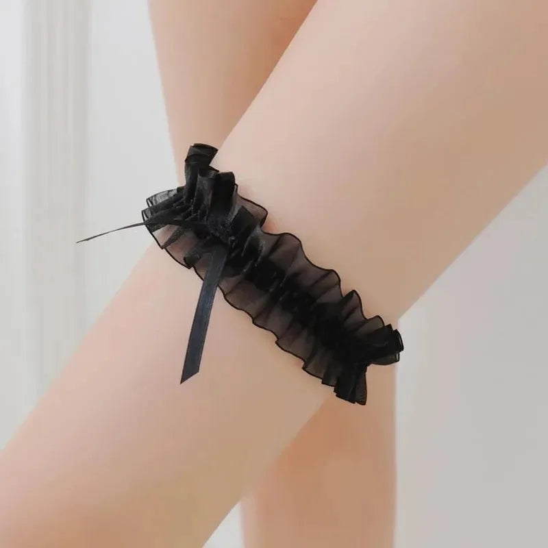 Women's Lace Bowknot Garter Belt – Bridal & Cosplay Thigh Ring Lace Garter Belt Babs