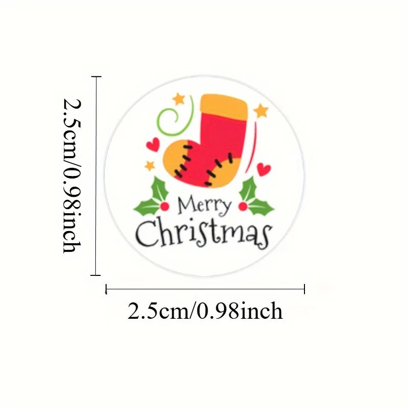 Christmas Merry Stickers – Festive Gift Seal Decorative Labels Decorative Stickers Babs