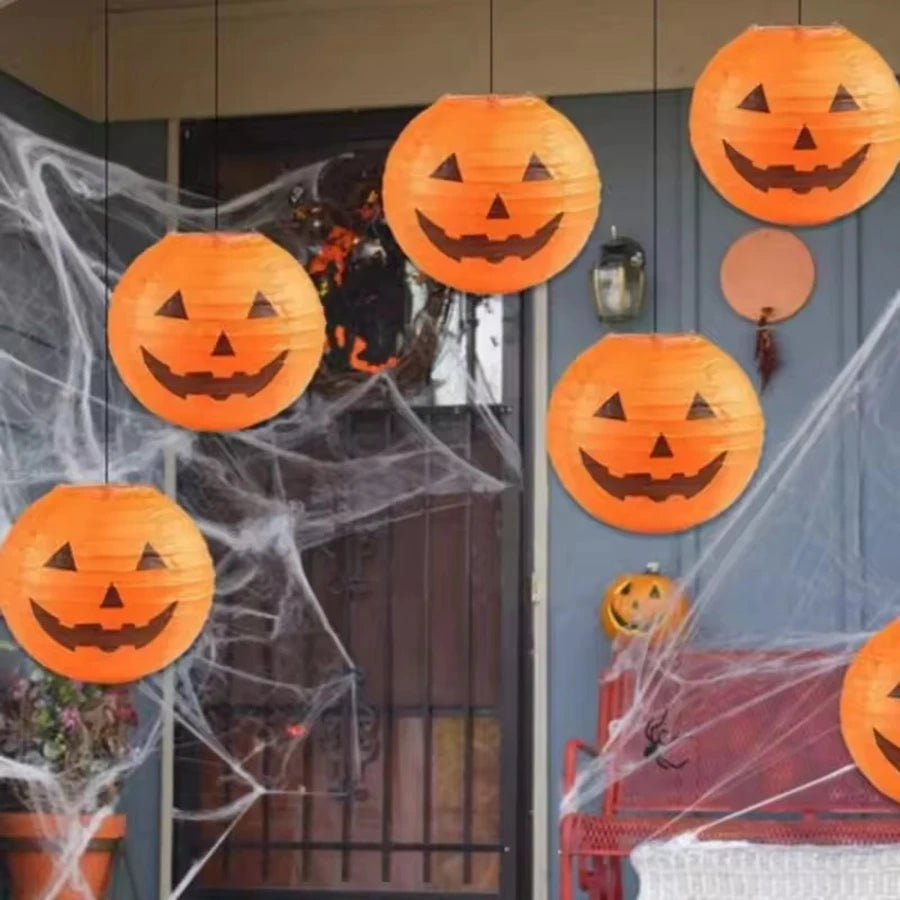 Halloween Pumpkin Paper Lantern 20cm – Hanging Party Decor Halloween Decoration Babs