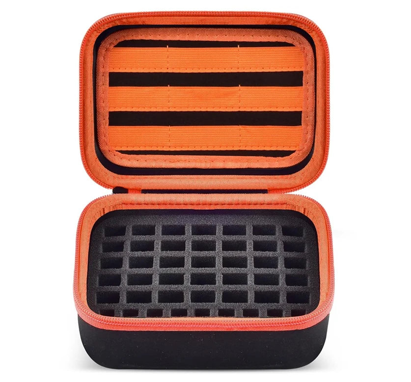 USB Flash Drive Case – 44 Slots + 9 SD Card Slots, EVA Bag USB Drive Case Babs Orange