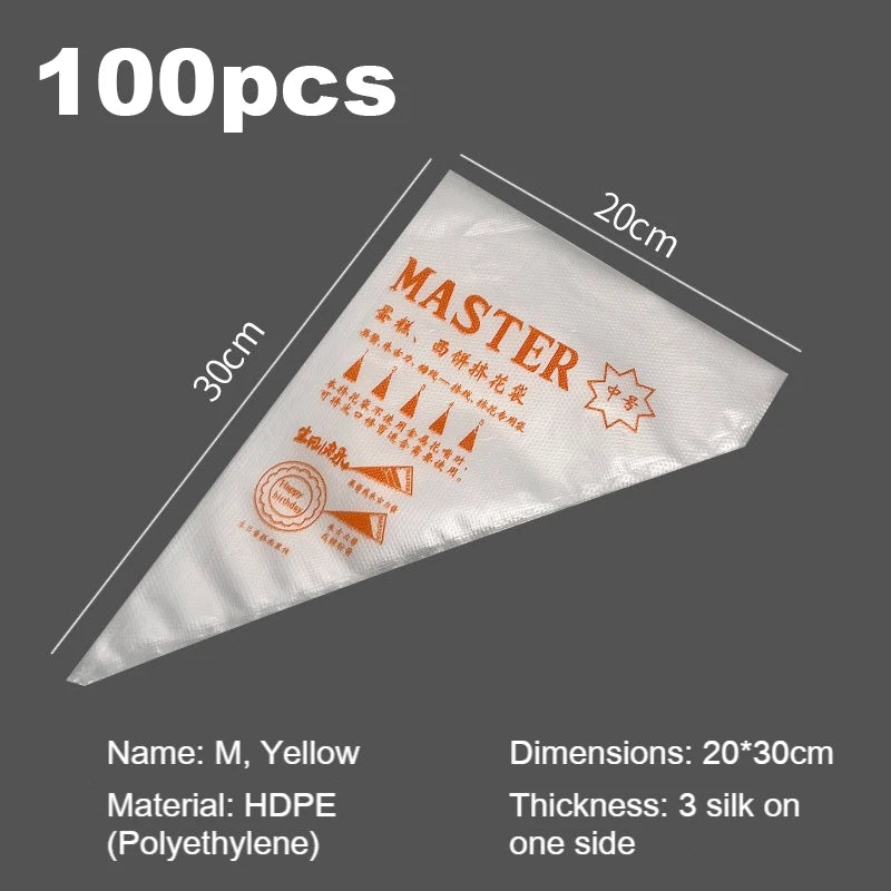 Disposable Piping Bags 50/100 Pcs – BPA-Free Cake Decorating Piping Bags Babs M 100pcs