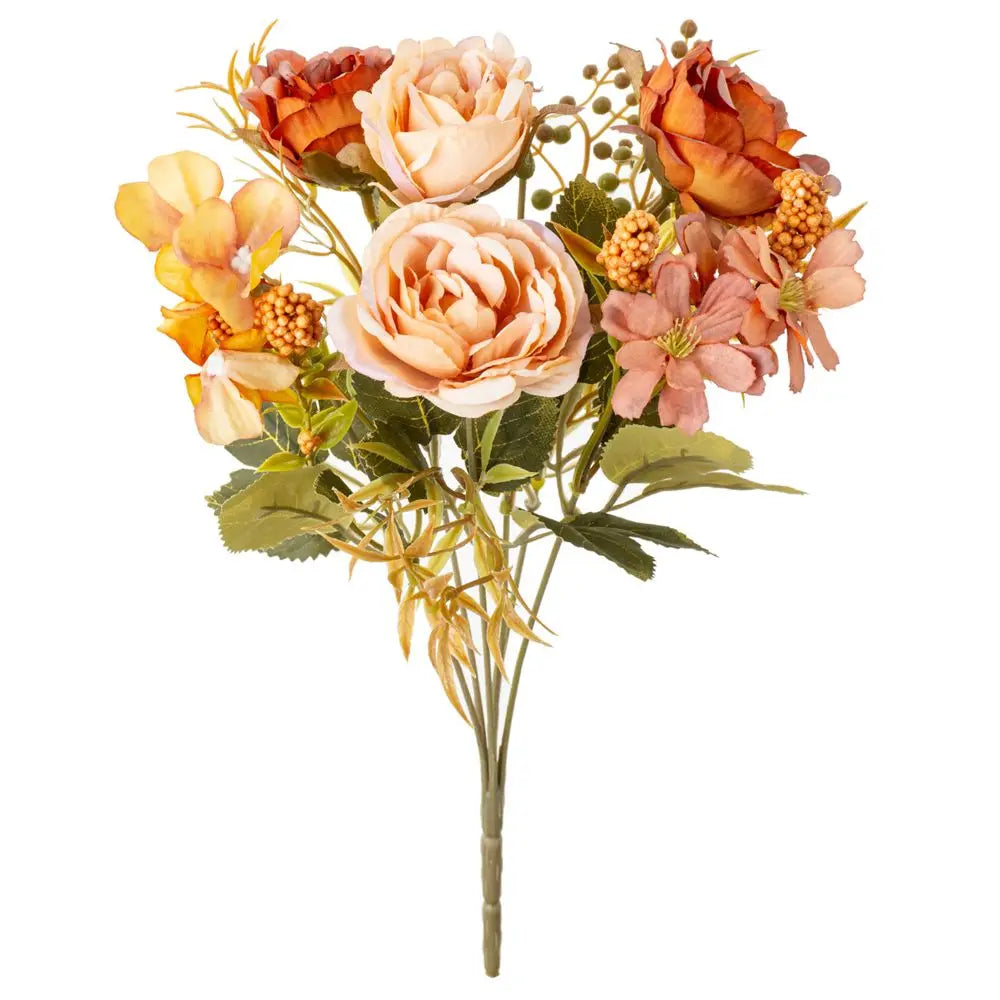 Silk Rose Peony Artificial Flowers – Wedding & Home Decor Bouquet Artificial Flower Bouquet Babs color6 1 pc