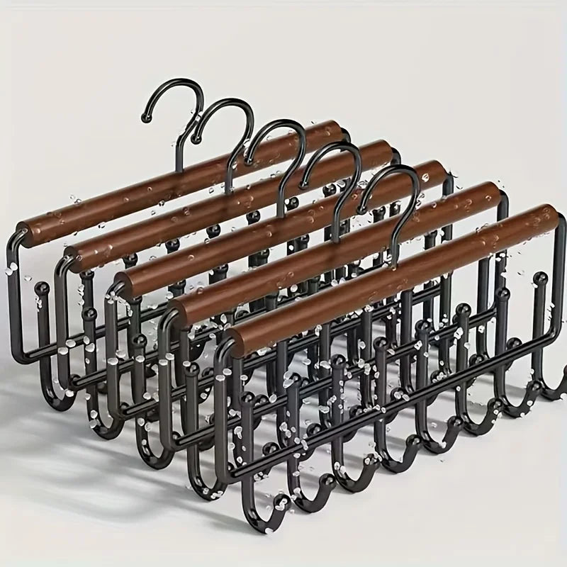 Wall-Mounted Metal Coat Rack with 8 Hooks & Storage Shelf Wall-Mounted Coat Rack Babs