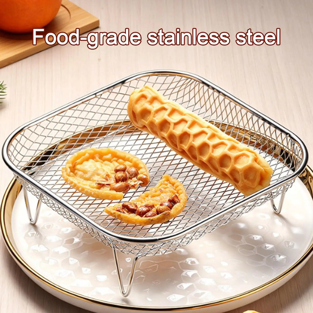 Stainless Steel Air Fryer Rack – Stackable Baking Grill Tray Air Fryer Rack Babs
