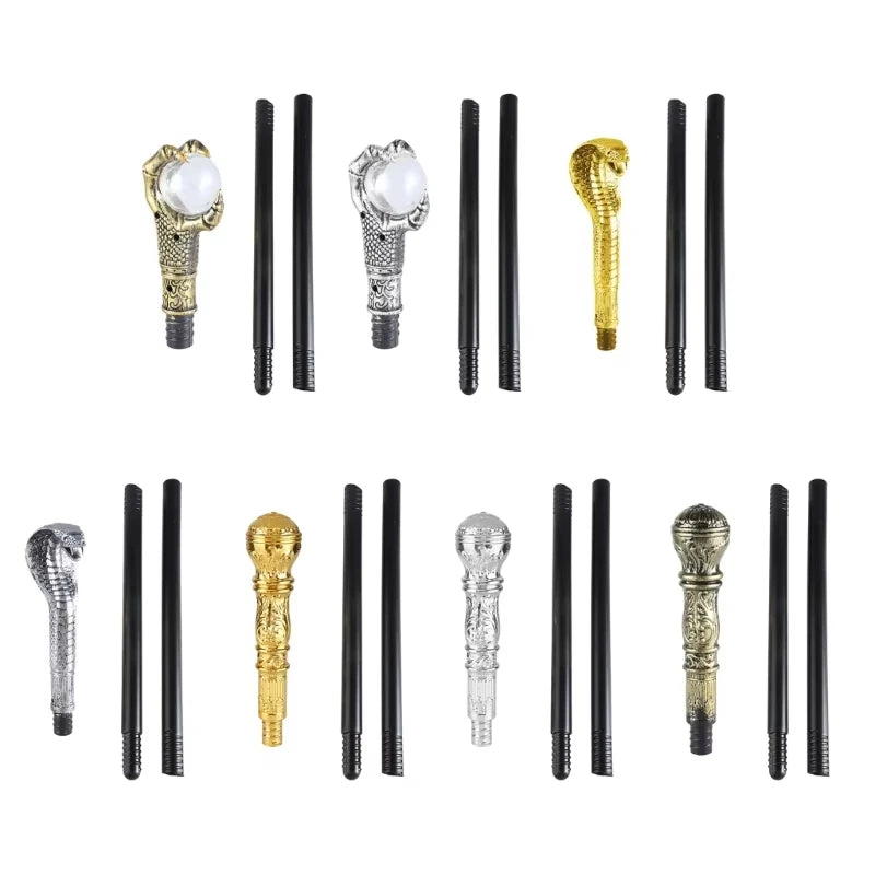 Halloween King Scepter Cosplay Props – Snake, Claw & Ball Costume Scepter Prop Babs