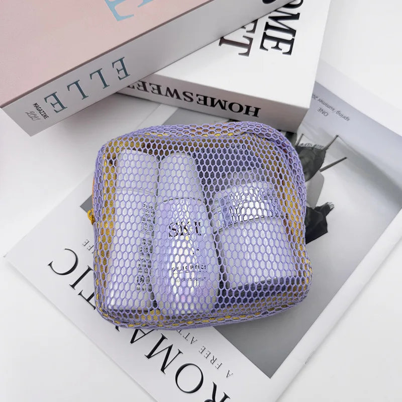 Mesh Cosmetic Bag – Travel Toiletry & Makeup Organizer Pouch Cosmetic Organizer Bag Babs