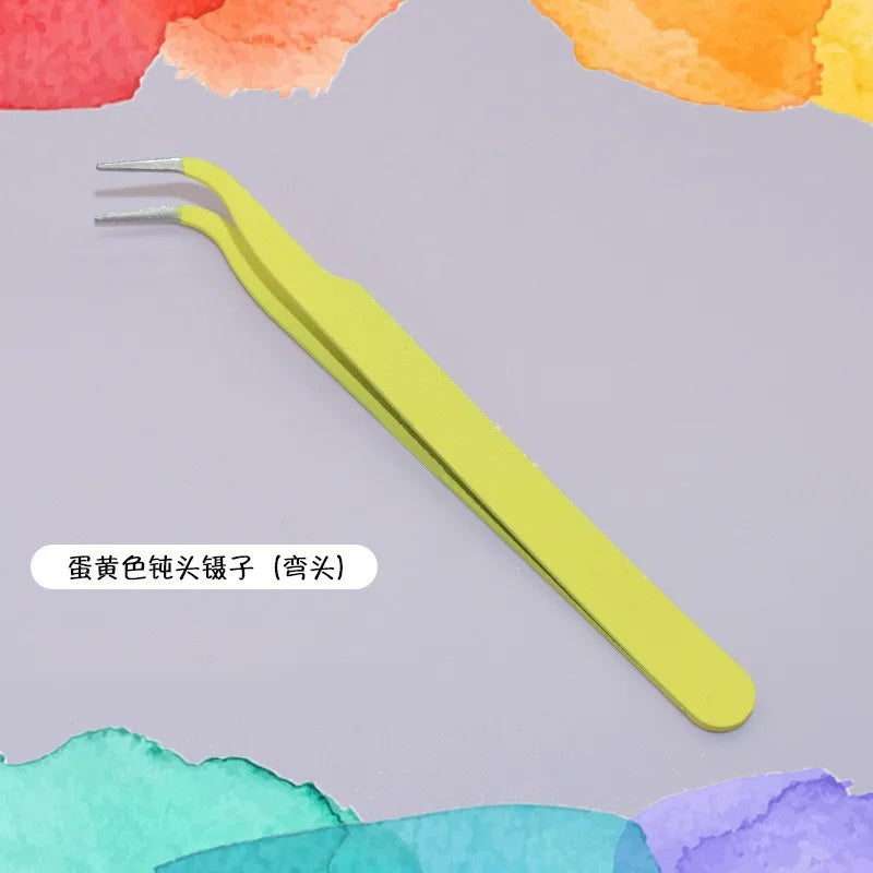 Precision Stainless Steel Tweezers – Nail Art & DIY Crafts Nail Art Tweezers Babs WHITE Sharp Point