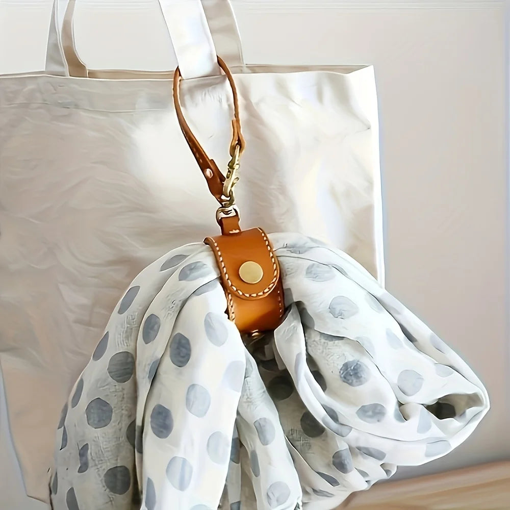 PU Leather Scarf Buckle Clip – Bag Hanger for Scarves & Hats Scarf Buckle Clip Babs