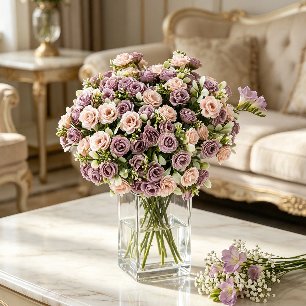 UV-Resistant Artificial Silk Rose Bouquet – Wedding & Home Décor Artificial Flower Bouquet Babs