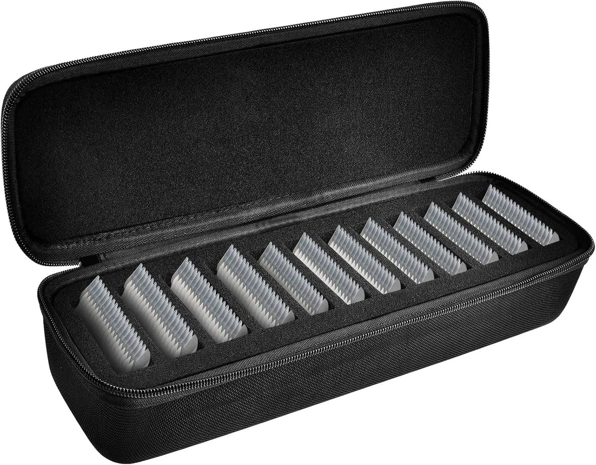 12-Slot Clipper Blade Case – Organizer for Andis & Oster Blades Blade Storage Case Babs