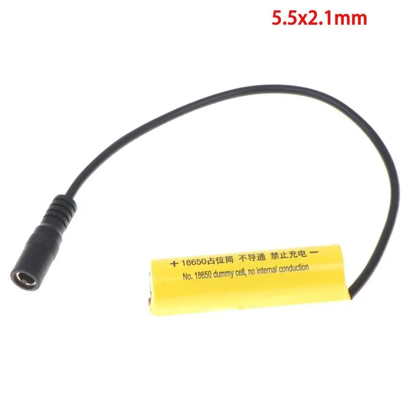 HUXUAN 18650 Dummy Cell Battery Adapter – DC Power Cable Battery Dummy Adapter Babs A1