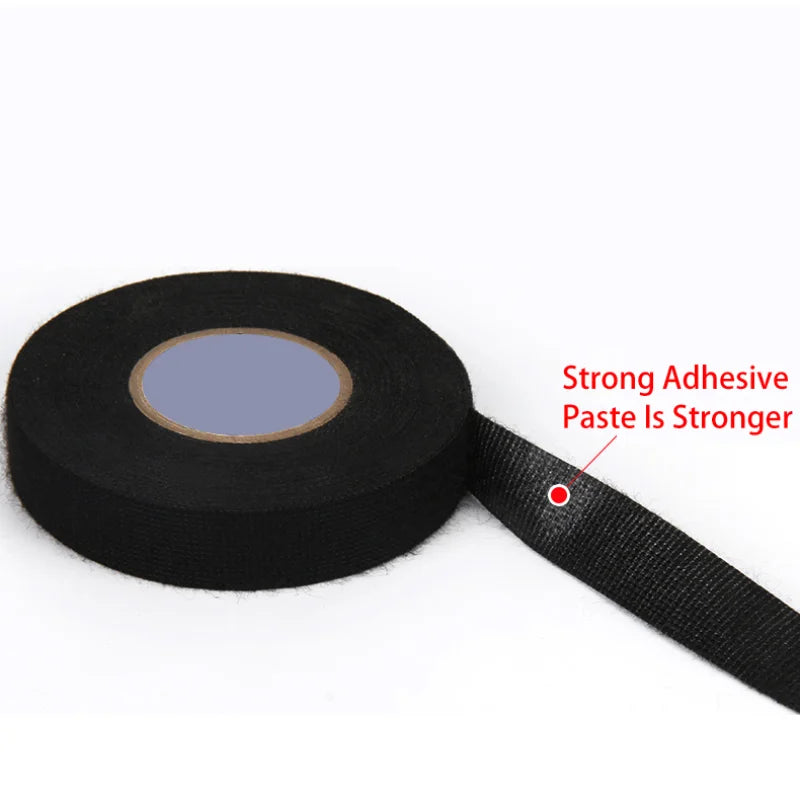 Heat-Resistant Flannel Tape for Car Wiring Harness – 15M Roll Wiring Harness Tape Babs