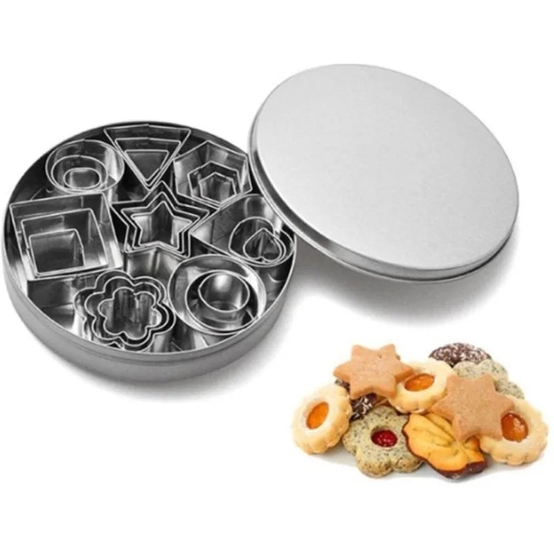 24-Piece Stainless Steel Mini Cookie Cutter Set | Baking Molds Cookie Cutter Set Babs