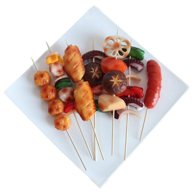 Realistic Fake BBQ Skewer Model – Display Prop & Home Decor Fake Food Prop Babs