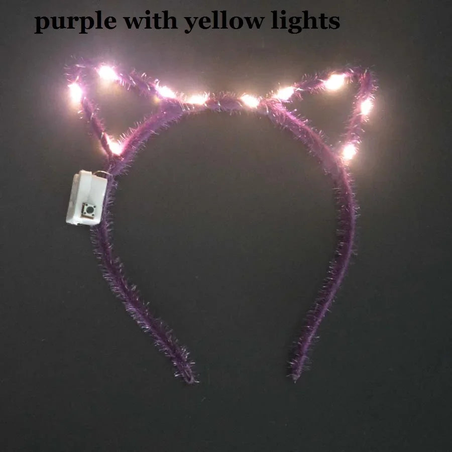 LED Flashing Cat & Fox Ears Headband – Glowing Party Hair Hoop LED Party Headband Babs 20