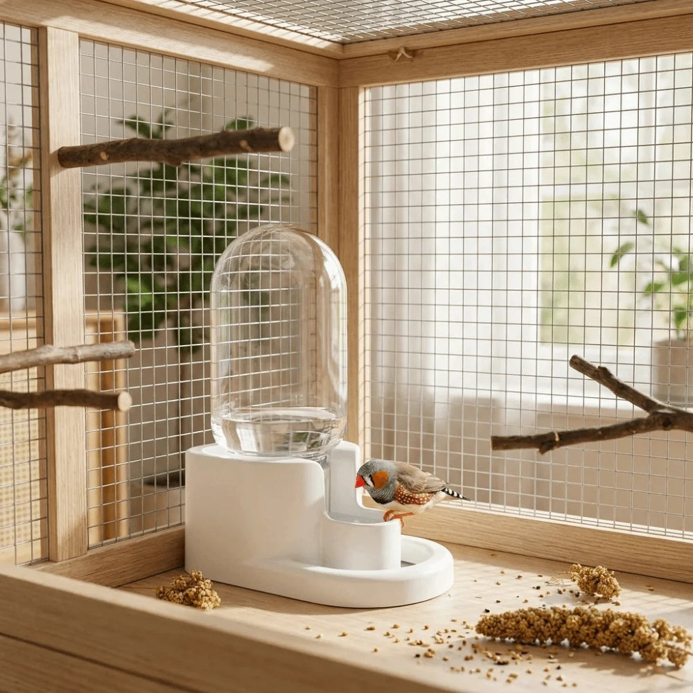 Automatic Wall-Mounted Bird Water Dispenser for Parrots Bird Water Dispenser Babs