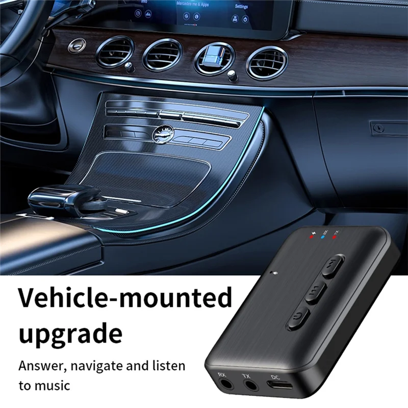 Bluetooth 5.3 Wireless Audio Adapter – 3.5mm AUX TX/RX TF Card Bluetooth Audio Adapter Babs