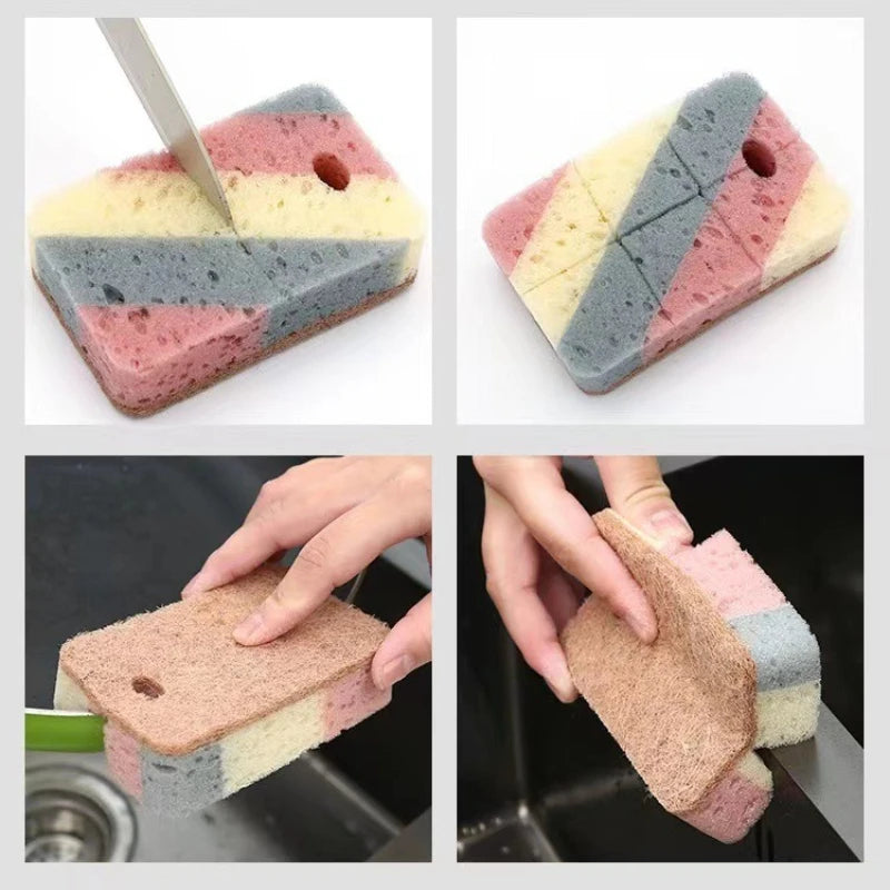 Double-Sided Kitchen Sponge Scouring Pad – Eco-Friendly 1/5 Pack Kitchen Sponge Scourer Babs